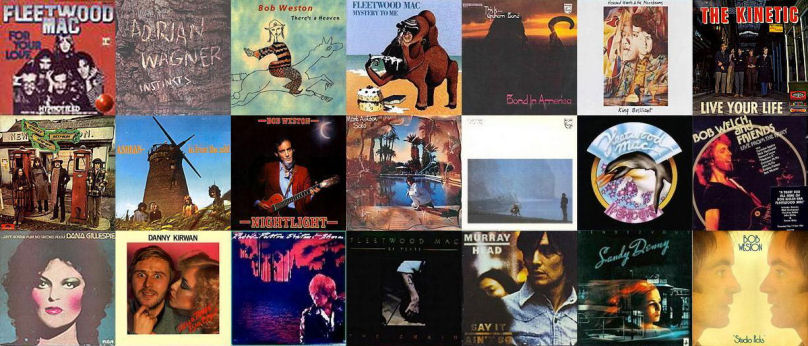 Collage of Bob Weston albums